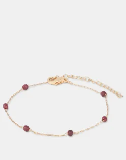 Natura Selection Bisutería^Pulsera Dorada Piedra Color