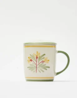 Natura Selection Cocina^Taza Cerámica Con Filtro Flores